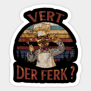 RETRO - NEW COLOR CHEF VERT DER FERK Sticker